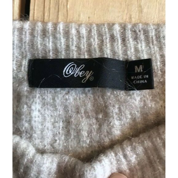 Obey Long Sleeve Wool Sweater - Picture 3 of 6